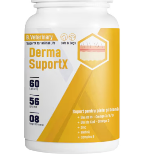 Derma SuportX, supliment anti-căderea părului la câini și pisici